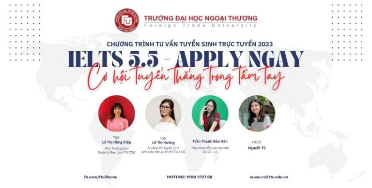 LIVESTREAM TVTS 2023 | Tập 03: IELTS 5.5 Apply ngay – Cơ hội tuyển thẳng trong tầm tay