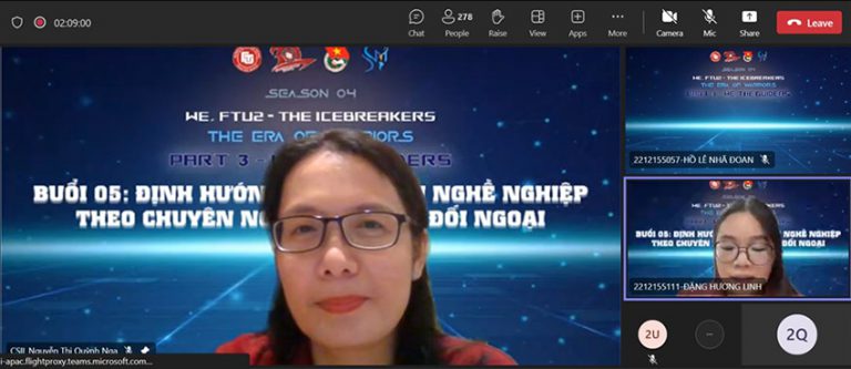 [WE, FTU2 – THE ICEBREAKERS season 4] Định hướng phát triển nghề nghiệp theo chuyên ngành Kinh tế đối ngoại